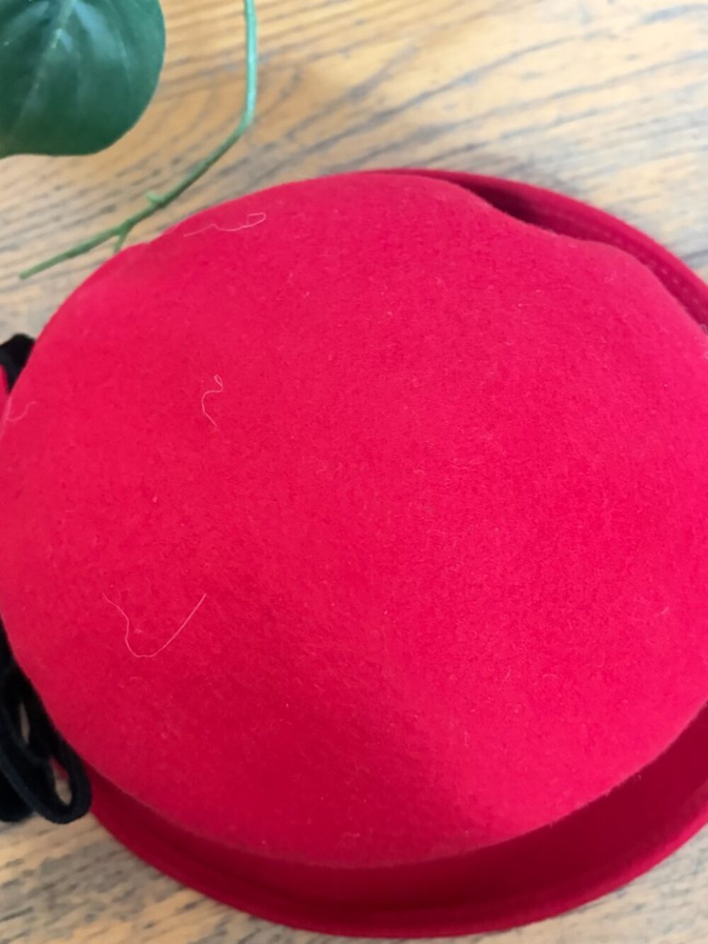 Galliano Sorbatti Red Rose Wool Hat Vintage Made in Italy - Picture 5 of 9